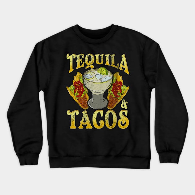 Cinco de Mayo Tequila And Tacos Mexico Mexican Crewneck Sweatshirt by E